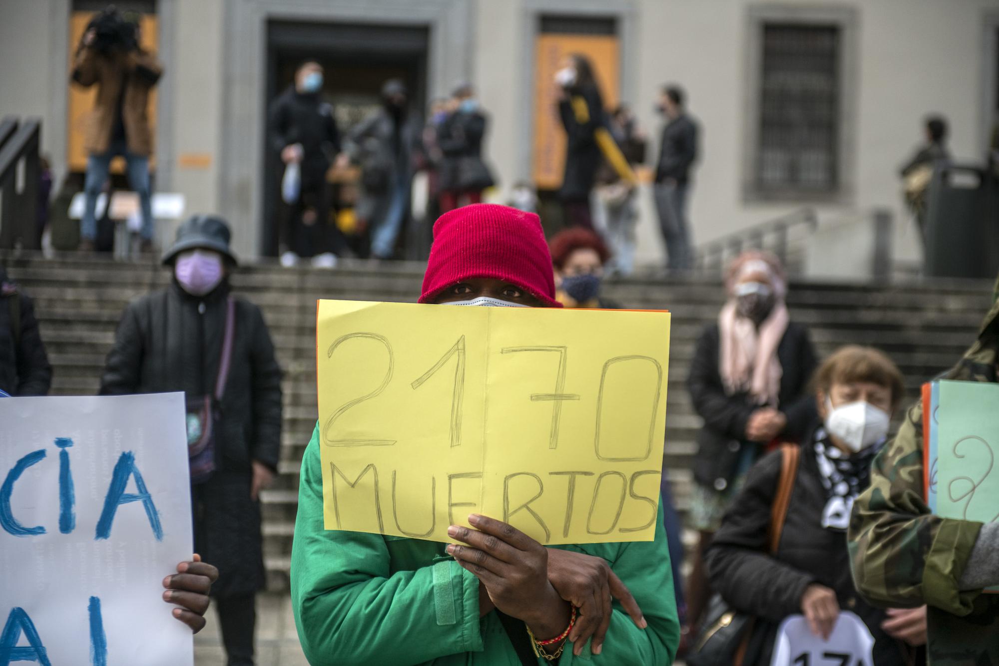 Manifestación en Madrid en el séptimo aniversario de la masacre de la playa del Tarajal.  - 3